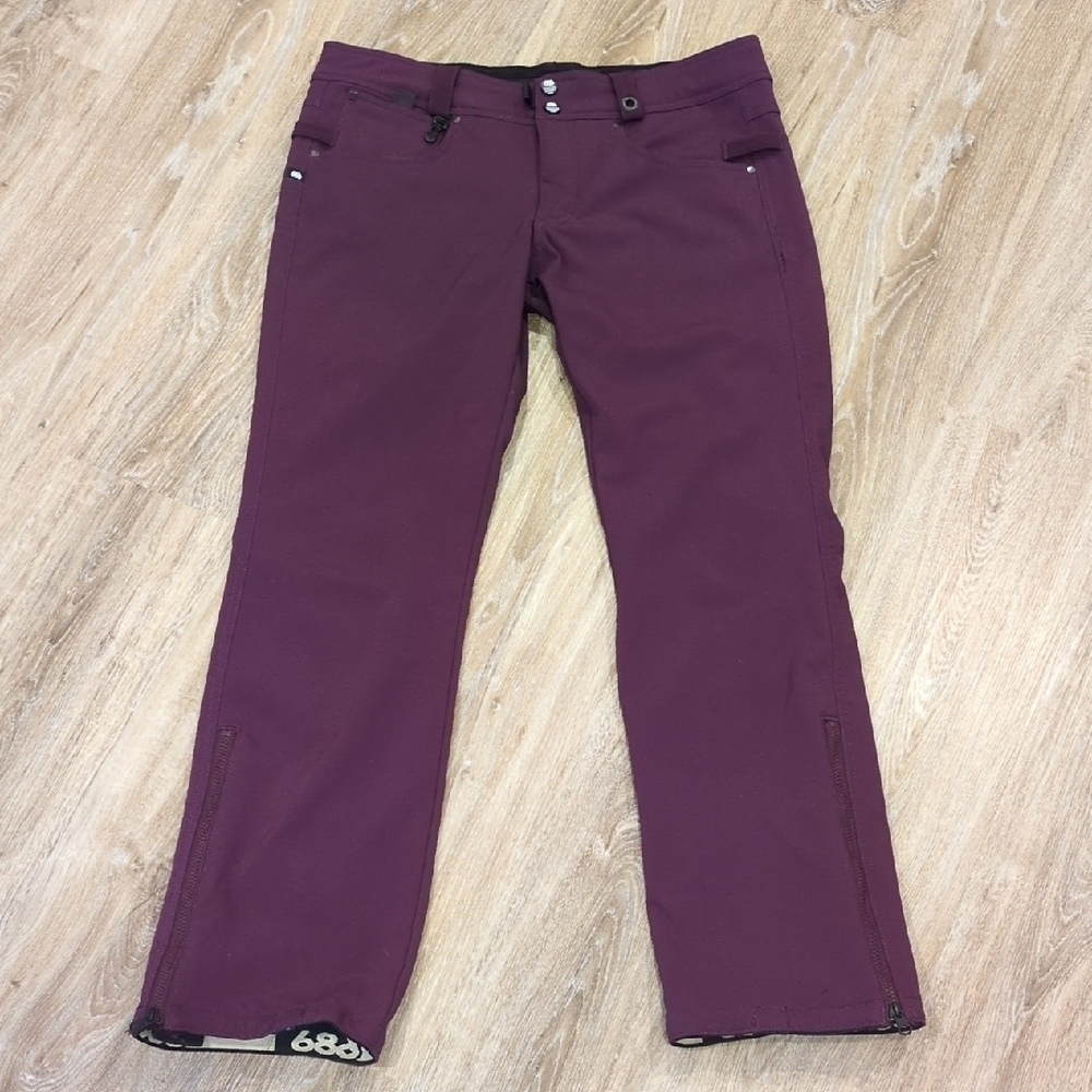 💜Women's 686 Infidry waterproof Purple Snow Gear skiing snowpants size Large💜